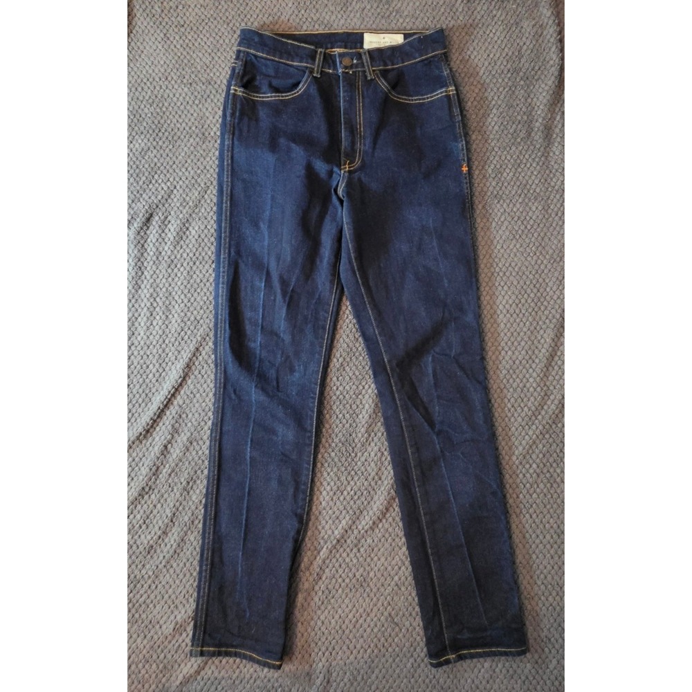 Imogene and Willie Josette High Rise Slim Straight Jeans Indigo Blue Size 27 USA